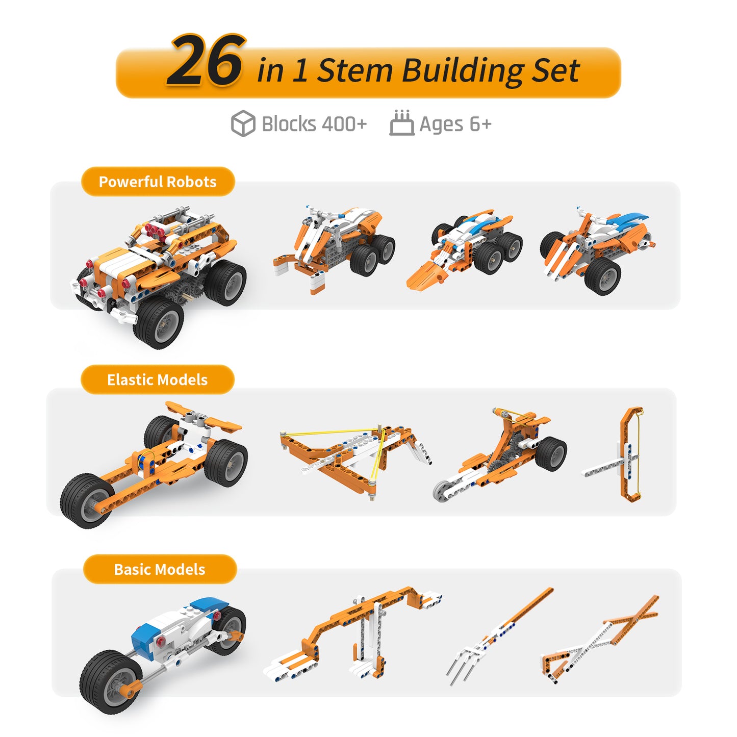 Makerzoid SUPERBOT 26-in-1 Coding Robot Kit STEM Programmable APP-Enabled Building Robot Toys Learning Kit for Kids