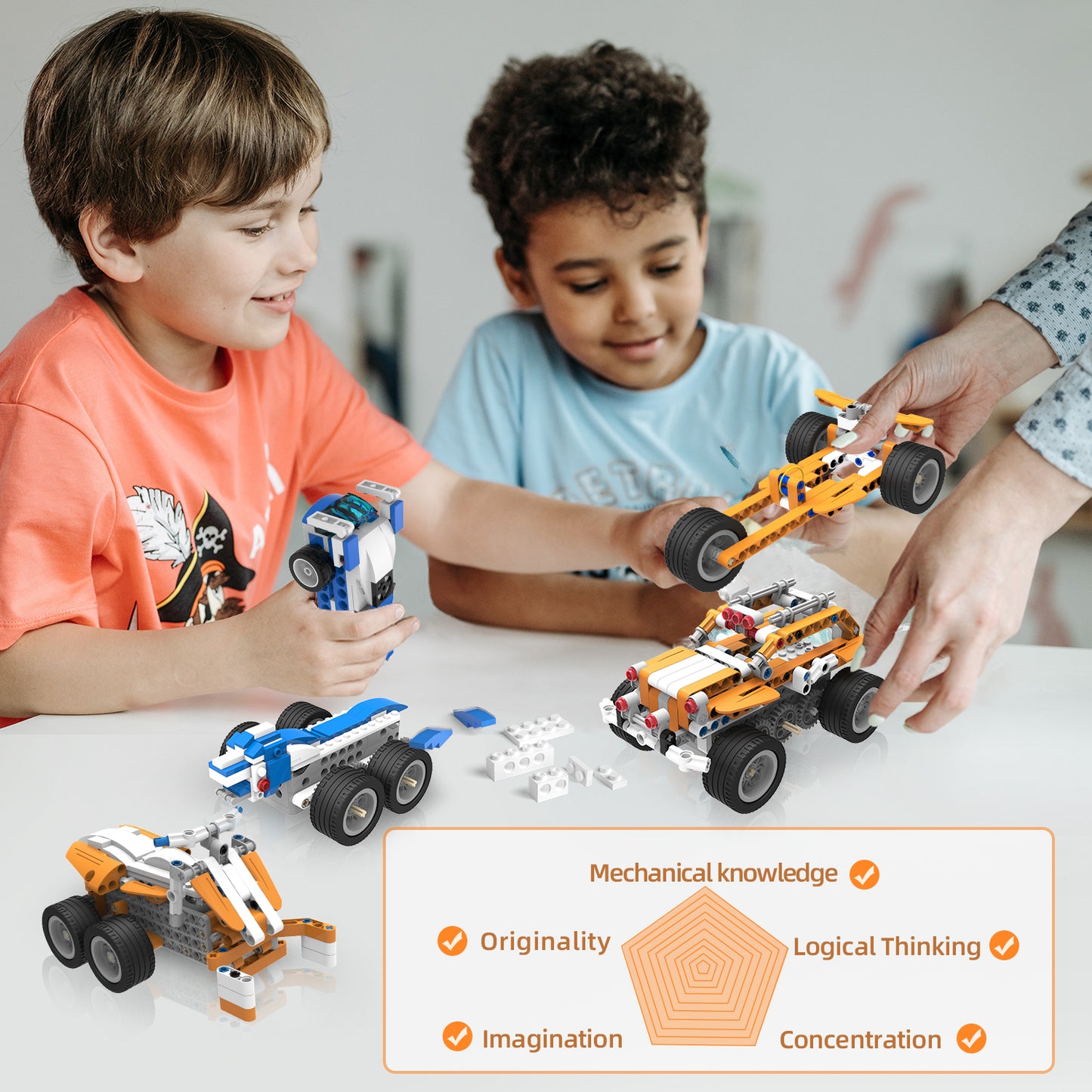 Makerzoid SUPERBOT 26-in-1 Coding Robot Kit STEM Programmable APP-Enabled Building Robot Toys Learning Kit for Kids