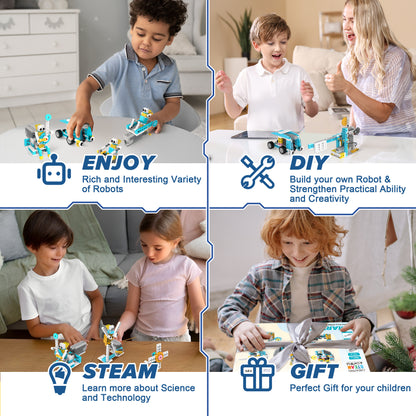 Makerzoid Smart Robot 72-in-1 Intelligent DIY Robotics Kit STEM Toy Educational Leaning Kit Building Robot Kit Birthday Gift for Kids 6+