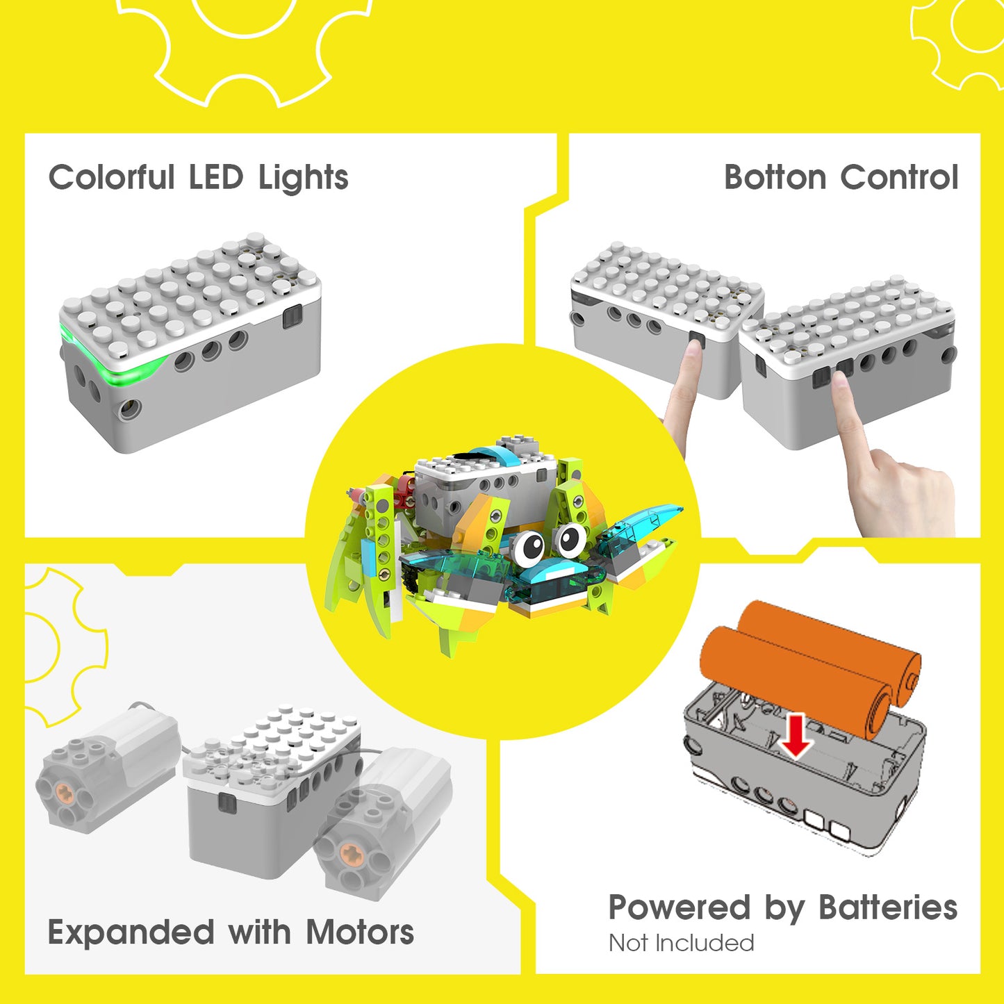 Makerzoid Machinist 100-in-1  STEM Educational Learning Kit, Electronic Toys Building Blocks Toy for Kids