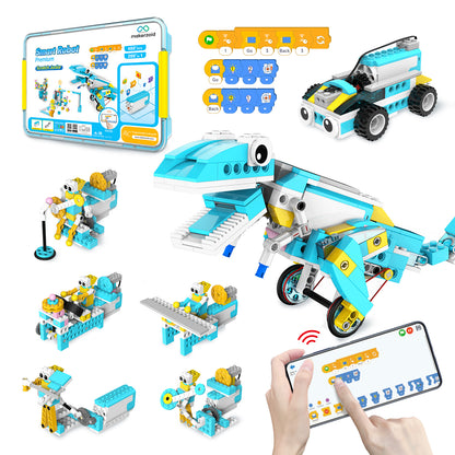 makerzoid 200-in-1 Scratch Jr Coding Robot Kit - STEM Smart Robot Premium Educational Toy - Junior Programming Learning Kit - DIY Robotics Kit for Kids