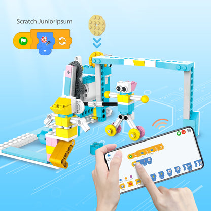 makerzoid 200-in-1 Scratch Jr Coding Robot Kit - STEM Smart Robot Premium Educational Toy - Junior Programming Learning Kit - DIY Robotics Kit for Kids