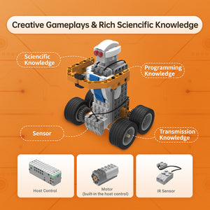 Makerzoid SUPERBOT 26-in-1 Coding Robot Kit STEM Programmable APP-Enabled Building Robot Toys Learning Kit for Kids