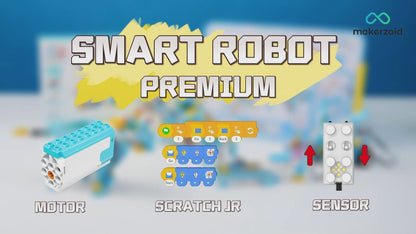 makerzoid 200-in-1 Scratch Jr Coding Robot Kit - STEM Smart Robot Premium Educational Toy - Junior Programming Learning Kit - DIY Robotics Kit for Kids