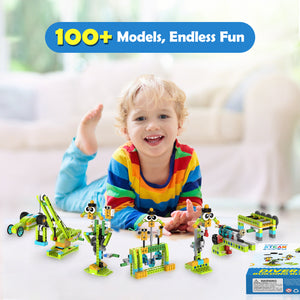 Makerzoid STEAM Building Blocks 100 in 1 Building Set, Educational Toys for Boys and Girls, Gift for Kids 6+ Yeas Old