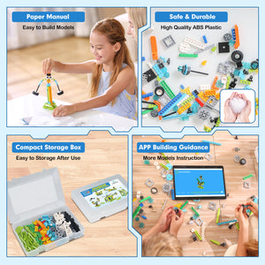 Makerzoid STEAM Building Blocks 100 in 1 Building Set, Educational Toys for Boys and Girls, Gift for Kids 6+ Yeas Old