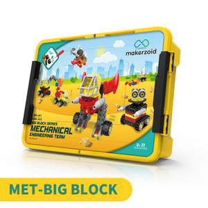 Makerzoid Screwable Big Building Blocks 40 in 1 - Mechanical Engineering Team for Kids 3+ years old, Educational Toy for Boys and Girls