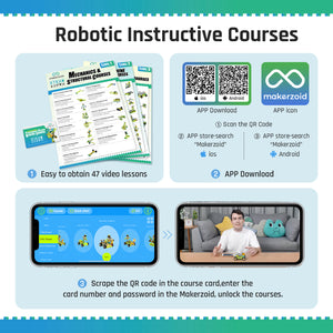 Makerzoid Programmable Toys Robot Master, 200-in-1 Coding Robot Kit, STEM APP-Control Robotics Kit, Building Toys Learning Kit for Kids