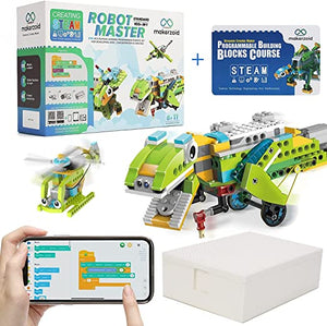 Makerzoid STEAM Programming Building Blocks Robot Master (Standard), 100 Models in 1 Set, Coding Educational Toy Set for Boys and Girls 6+ Years Old